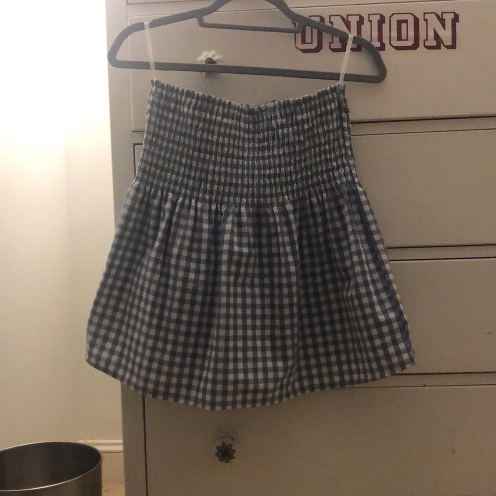 APRICOT LANE She and Sky Brand blue gingham top